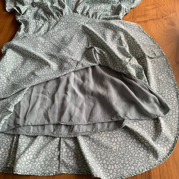 Princess Polly Printed Mini Dress, US 12, Light Green - Picture 3 of 4